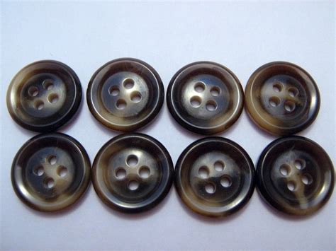 Tortoise Shell Buttons Vintage Plastic