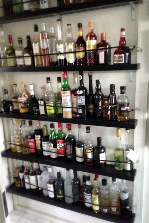 Liquor Shelf Ideas, Liquor Storage, Liquor Shelves, Alcohol Bottles, Liquor Bottles, Display ...