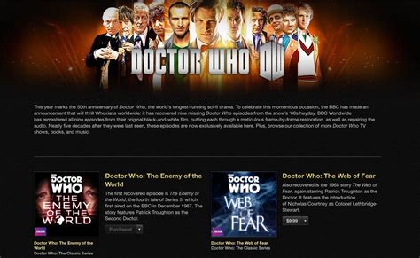 Previously lost episodes of the classic Doctor Who series recovered and ...