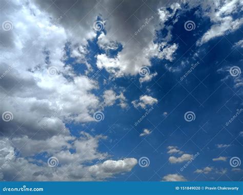 Clear Blue Sky with Clouds. Stock Photo - Image of bright, fear: 151849020