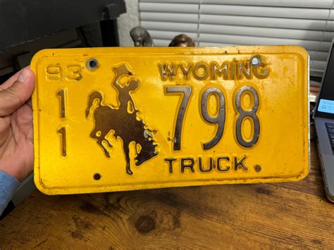 Vintage Wyoming Bucking Horse License Plate . Vintage License - Etsy