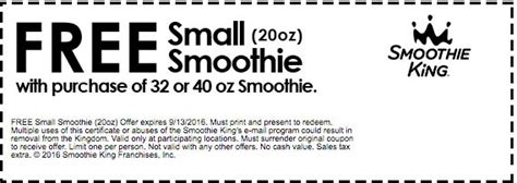 Smoothie King Coupons - Free Smoothies and More - Cha Ching Queen