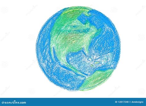 Crayon Earth Royalty Free Stock Photos - Image: 12817248