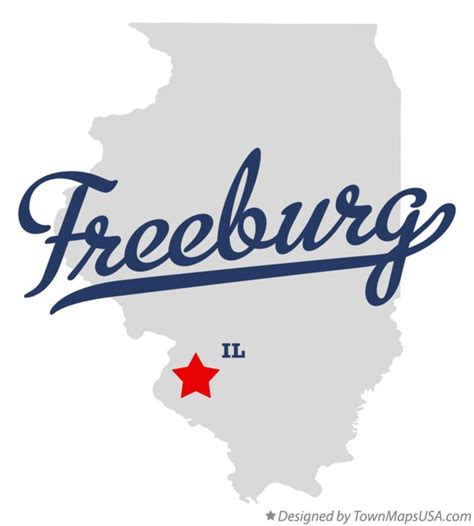 Map of Freeburg, IL, Illinois