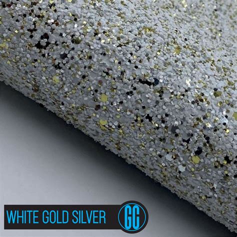 A4 Size Chunky White, Gold & Silver Glitter Fabric – Glitter Crafts UK