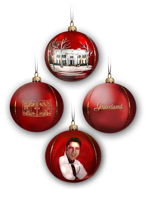 Graceland Four Panel Red Round Ornament - Graceland Official Store