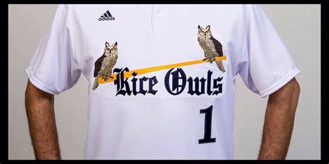 Rice Owls new baseball jerseys.