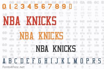 NBA Knicks Font Download (New York Knicks Font) - Fonts4Free