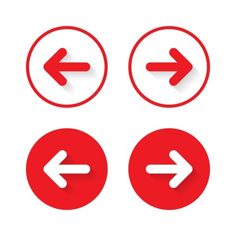 Turn Left and right arrow icon vector. Back and Forward sign symbol ...