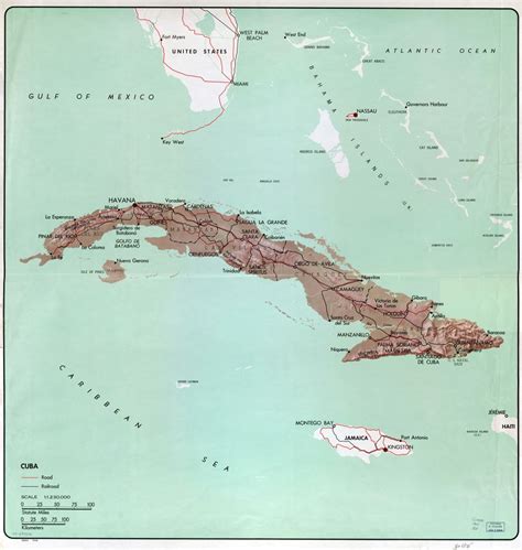 Large scale detailed political and administrative map of Cuba with ...