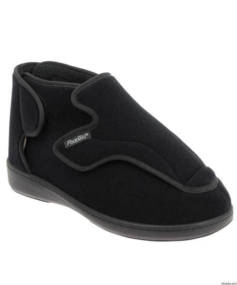 Womens Orthopedic Wide Adjustable Shoe / Slipper - Black | Adjustable ...