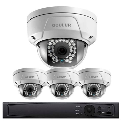 Oculur O4X2DFW4 Wireless Dome IP Security Camera System - 4 Camera ...