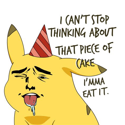 Pikachu Meme Happy Birthday Card | Boomf