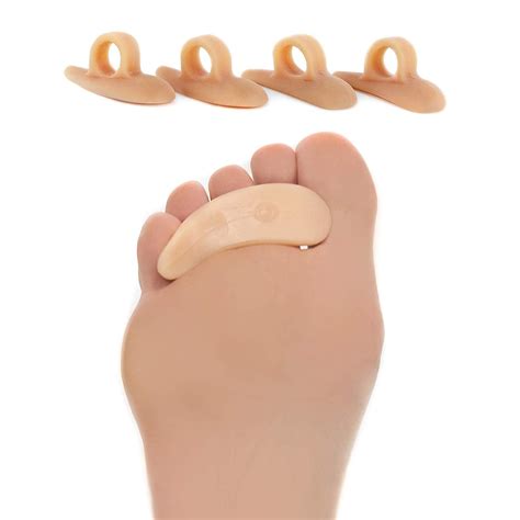 ZenToes Hammer Toe Straightener and Corrector 4 Pack Gel Crests Relieve Foot Pain, Pressure ...