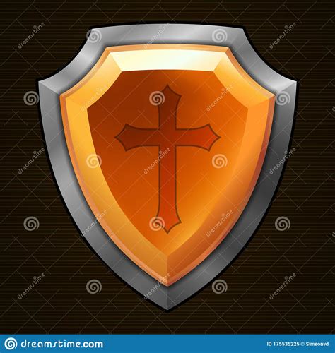 Cartoon Rank Game Shield. Medieval Shield. Shield for Your Emblem or Logo. Can Be Used in Mobile ...