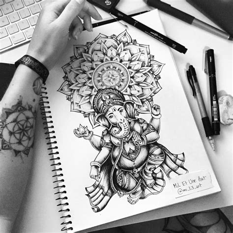 Ganesh mandala / Tattoo commission on Behance