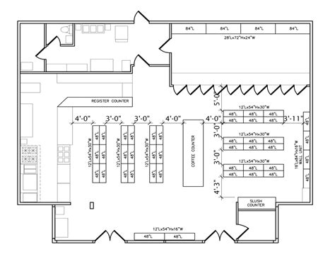 Convenience Store Design Layout Floor Plan - floorplans.click