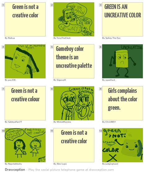 Green is not a creative color - Drawception