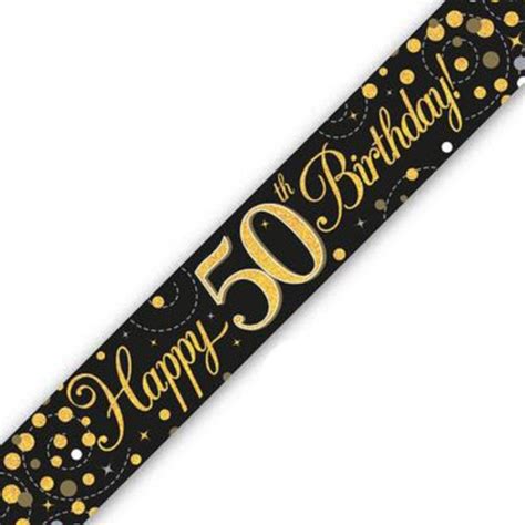 50th Birthday Banner Gold PERSONALISED - Etsy