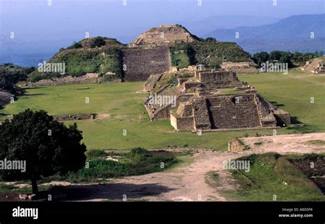 Monte Alban Oaxaca Mexico pyramids pyramid Zapotecs Stock Photo - Alamy