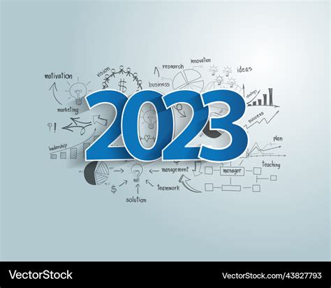 2023 business success ideas concept with creative Vector Image