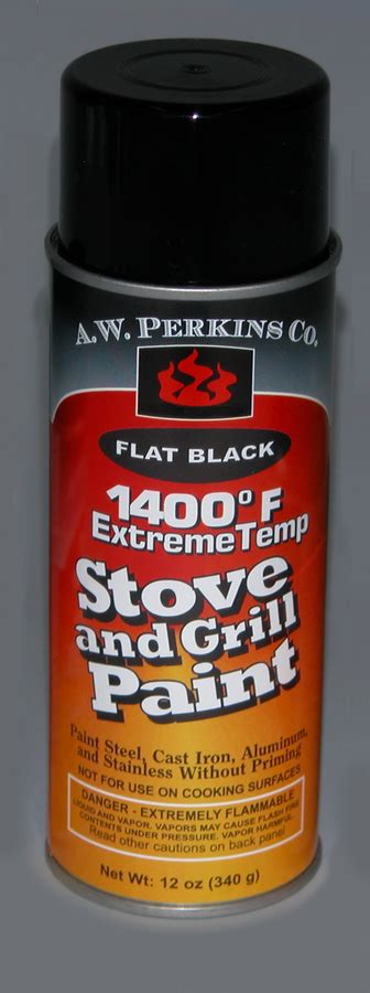 1400 degree fahrenheit Stove Paint-Spray Black, No HAPS, rust-inhibiting formula, low VOC- 16 0z ...