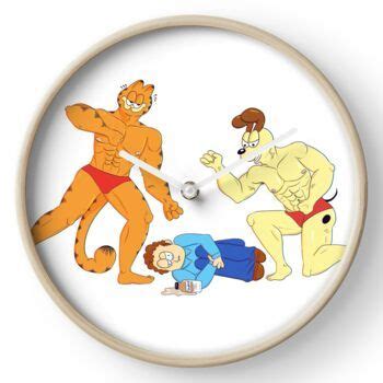 a clock with an image of cartoon characters on it