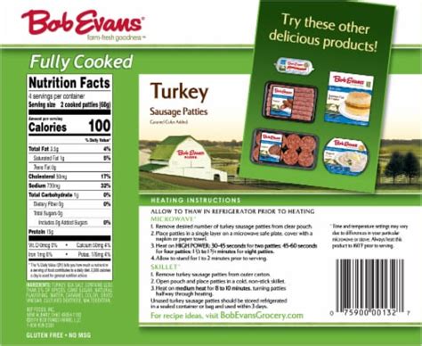 Bob Evans® Fully Cooked Turkey Sausage Patties, 9.6 oz - Dillons Food Stores