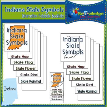 Indiana State Symbols Interactive Foldable Booklets by Knowledge Box ...