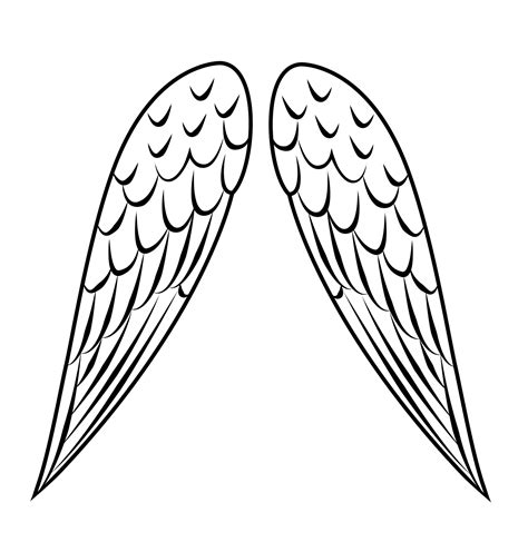 Angel Wings Outline - ClipArt Best