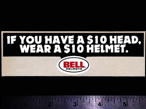 BELL HELMETS $10 Head $10 Helmet - Original Vintage Racing Decal ...