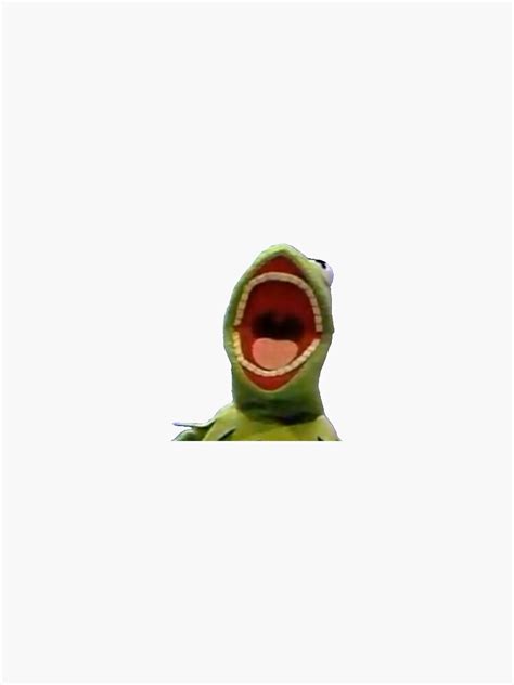 "kermit screaming meme" Sticker for Sale by jack-brown | Redbubble