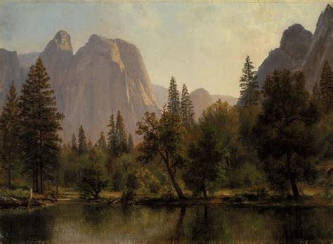 Albert Bierstadt Cathedral Rocks, Yosemite Valley painting | framed ...