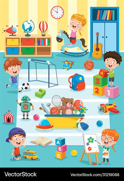 Preschool classroom Royalty Free Vector Image - VectorStock