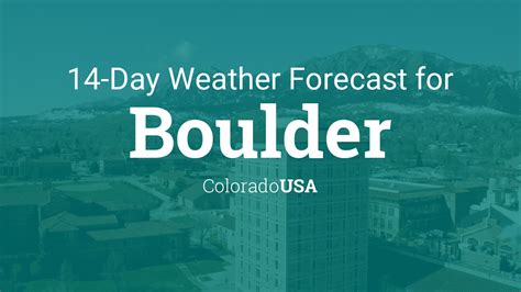 Boulder, Colorado, USA 14 day weather forecast