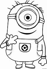Stuart Minion Coloring Page Printable sketch template
