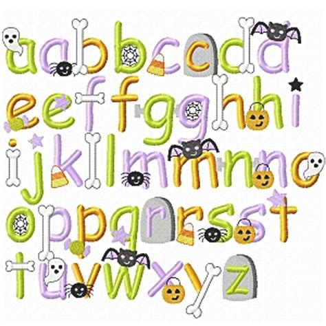 Halloween Embroidery Font Embroidery Machine Design