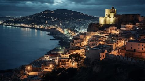 Premium AI Image | Night view of Kasbah of Algiers