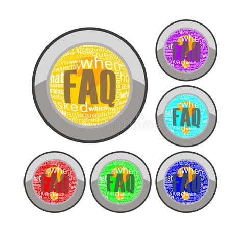 FAQ button stock vector. Illustration of idea, clip, question - 15375845