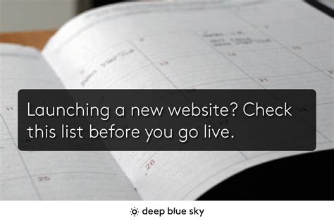 Launching a new website? Check this list before you go live., Free Digital Strategy Advice