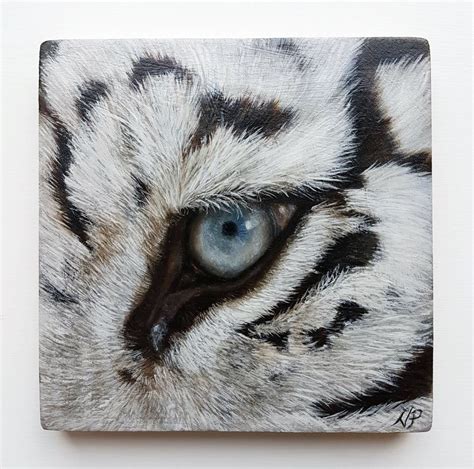 White tiger's eye original small oil painting on wood | Etsy | Oil paint on wood, Eye painting ...