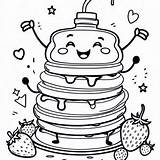 12 Coloring Pages Of Pancakes  Free For Kids ColorFunart sketch template