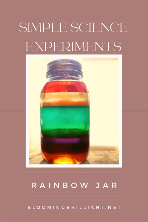 The Rainbow Jar Experiment - Blooming Brilliant