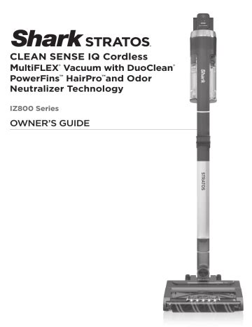 Shark IZ862H Stratos™ Cordless Owner's Guide | Manualzz