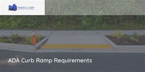 ADA Curb Ramp Requirements | Maintco Corp.