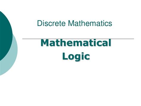 Mathematical Logic - Part 1