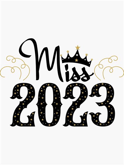 " Miss 2023" Sticker for Sale by Bowbina | Redbubble