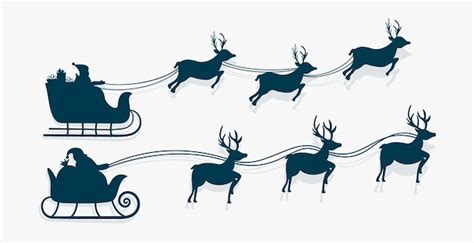 Santa sleigh with reindeer Vectors & Illustrations for Free Download | Freepik