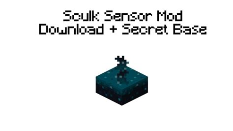 Sculk Sensor Mod. (Use them before 1.17 releases) - Tutorial - YouTube