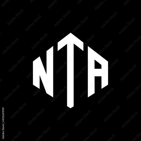 NTA letter logo design with polygon shape. NTA polygon and cube shape ...